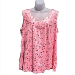 Pink Floral print tank top blouse